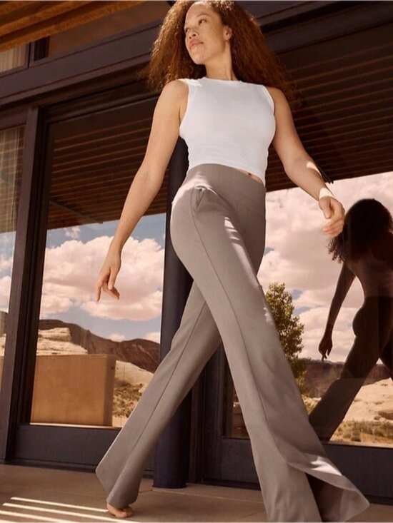 Athleta Pants - Athleta Venice Flare Pants in Pyrite Brown sz S Tall 34" Inseam